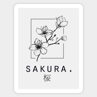 "Sakura" Cherry Blossom Japanese Minimalist/Simple Design Sticker